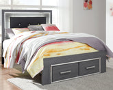 Hoover Furniture Outlet - Ashley Furniture - Lodanna Full Panel Bed with 2 Storage Drawers - Full Panel Bed with 2 Storage Drawers - B214B5