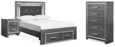 Hoover Furniture Outlet - Ashley Furniture - Lodanna Full Storage Bed, Chest and Nightstand - Full Storage Bed, Chest and Nightstand - B214B46