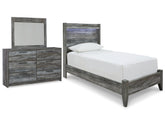 Hoover Furniture Outlet - Ashley Furniture - Baystorm Twin Panel Bed, Dresser and Mirror - Twin Panel Bed, Dresser and Mirror - B221B68
