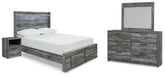 Hoover Furniture Outlet - Ashley Furniture - Baystorm Full Storage Bed, Dresser, Mirror and Nightstand - Full Storage Bed, Dresser, Mirror and Nightstand - B221B90
