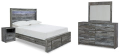 Hoover Furniture Outlet - Ashley Furniture - Baystorm Full Storage Bed, Dresser, Mirror and Nightstand - Full Storage Bed, Dresser, Mirror and Nightstand - B221B90