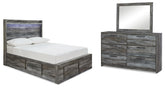 Hoover Furniture Outlet - Ashley Furniture - Baystorm Full Panel Storage Bed, Dresser and Mirror - Full Panel Storage Bed, Dresser and Mirror - B221B70