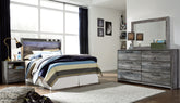 Hoover Furniture Outlet - Ashley Furniture - Baystorm Full Panel Bed Headboard, Dresser, Mirror and Nightstand - Full Panel Bed Headboard, Dresser, Mirror and Nightstand - B221B39