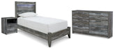 Hoover Furniture Outlet - Ashley Furniture - Baystorm Twin Panel Bed, Dresser and Nightstand - Twin Panel Bed, Dresser and Nightstand - B221B71