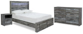 Hoover Furniture Outlet - Ashley Furniture - Baystorm Full Panel Storage Bed, Dresser and Nightstand - Full Panel Storage Bed, Dresser and Nightstand - B221B58
