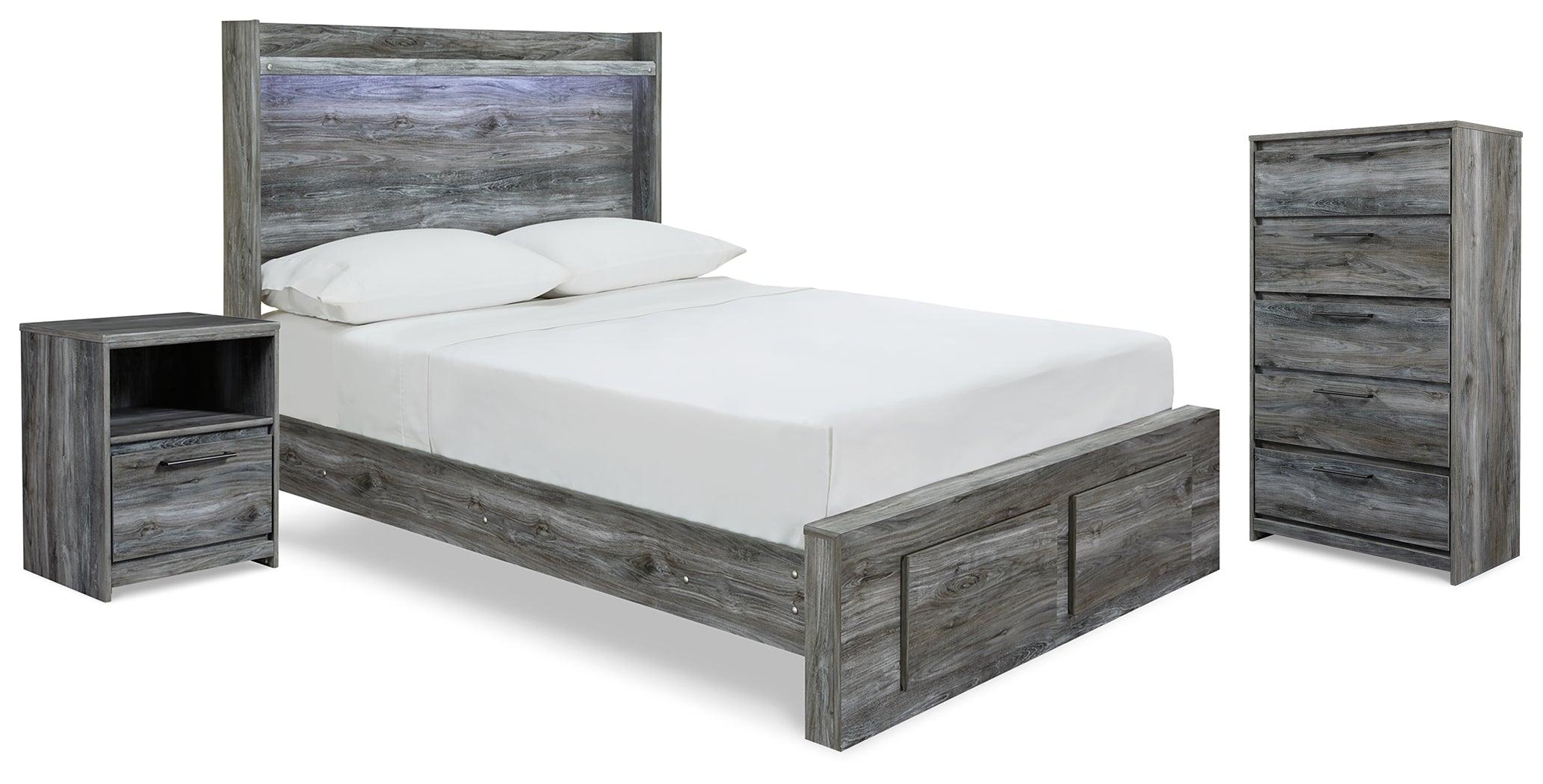 Hoover Furniture Outlet - Ashley Furniture - Baystorm Full Storage Bed, Chest and Nightstand - Full Storage Bed, Chest and Nightstand - B221B93