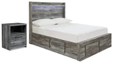Hoover Furniture Outlet - Ashley Furniture - Baystorm Full Panel Storage Bed and Nightstand - Full Panel Storage Bed and Nightstand - B221B91