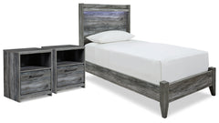 Hoover Furniture Outlet - Ashley Furniture - Baystorm Twin Panel Bed and 2 Nightstands - Twin Panel Bed and 2 Nightstands - B221B94