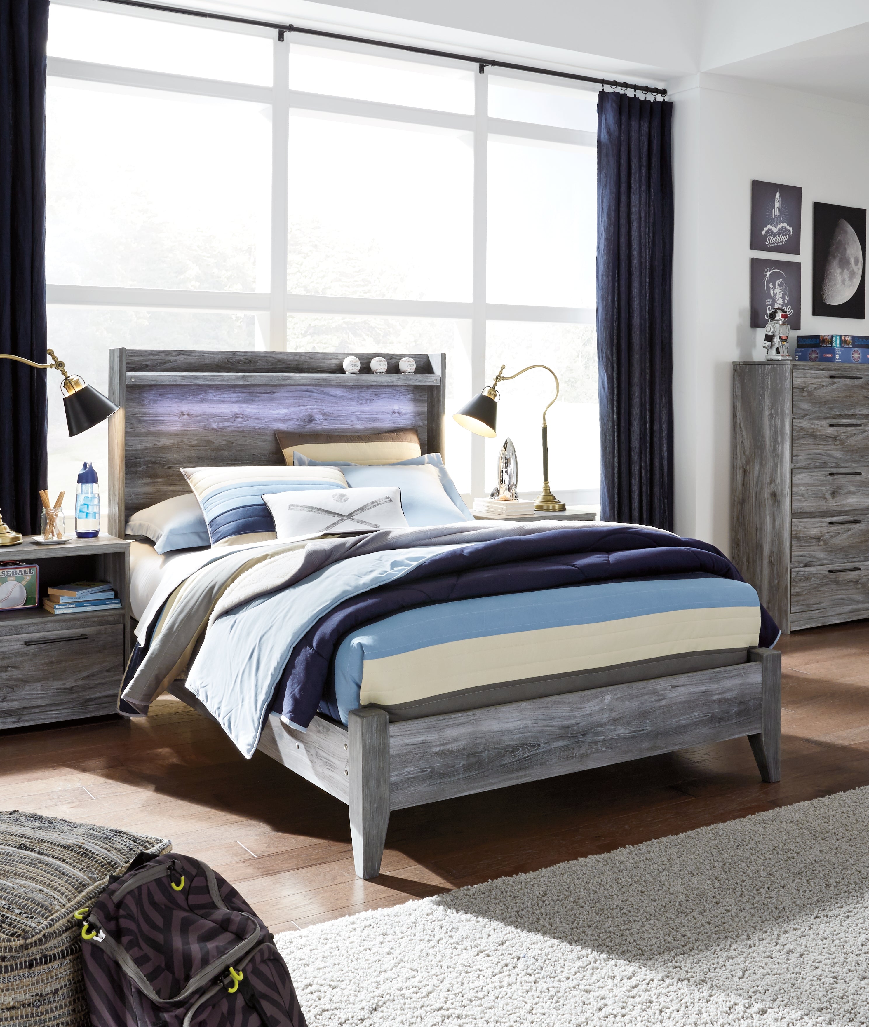 Hoover Furniture Outlet - Ashley Furniture - Baystorm Full Panel Bed - Full Panel Bed - B221B21