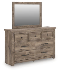 Rusticott King Poster Bed, Dresser, Mirror and Nightstand