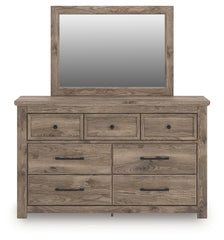 Rusticott Queen Poster Bed, Dresser and Mirror