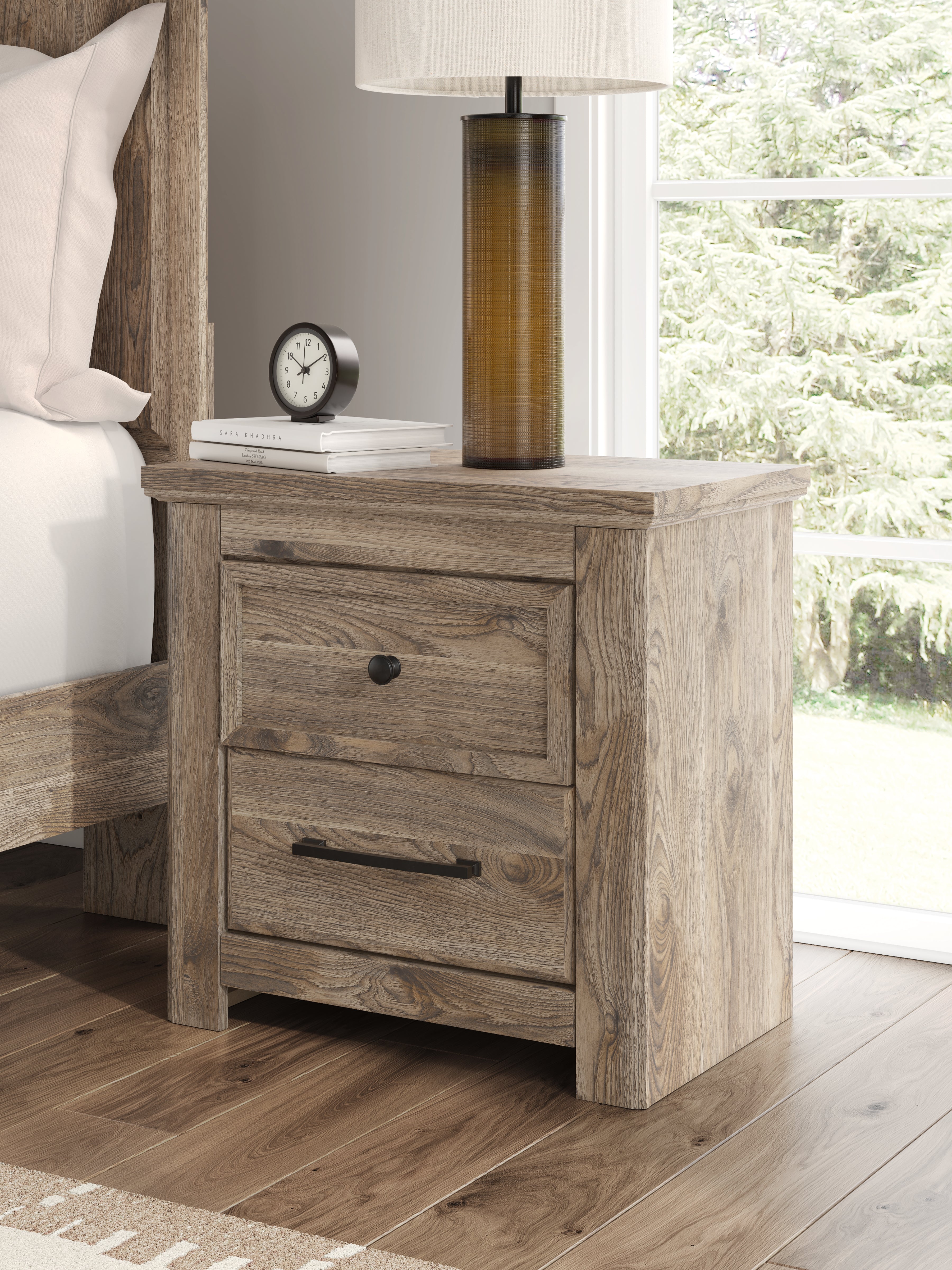 Hoover Furniture Outlet - Ashley Furniture - Rusticott Nightstand - Two Drawer Night Stand - PCB2260-92
