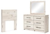 Hoover Furniture Outlet - Ashley Furniture - Lawroy Twin Panel Headboard, Dresser and Mirror - Twin Panel Headboard, Dresser and Mirror - B2310B27