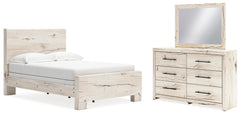 Hoover Furniture Outlet - Ashley Furniture - Lawroy Full Panel Bed, Dresser and Mirror - Full Panel Bed, Dresser and Mirror - B2310B18