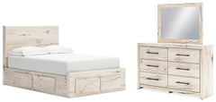 Hoover Furniture Outlet - Ashley Furniture - Lawroy Full Panel Storage Bed, Dresser and Mirror - Full Panel Storage Bed, Dresser and Mirror - B2310B37