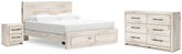 Hoover Furniture Outlet - Ashley Furniture - Lawroy King Storage Bed, Dresser and Nightstand - King Storage Bed, Dresser and Nightstand - B2310B39