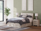 Hoover Furniture Outlet - Ashley Furniture - Lawroy Queen Panel Storage Bed - Queen Panel Storage Bed - B2310B9