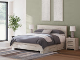 Hoover Furniture Outlet - Ashley Furniture - Lawroy King Panel Bed with Storage - King Panel Bed with Storage - B2310B13