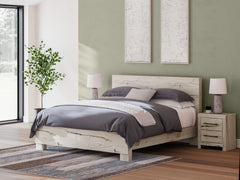 Hoover Furniture Outlet - Ashley Furniture - Lawroy King Panel Bed - King Panel Bed / Light Natural - B2310B10