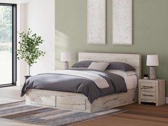 Hoover Furniture Outlet - Ashley Furniture - Lawroy King Panel Storage Bed - King Panel Storage Bed - B2310B14