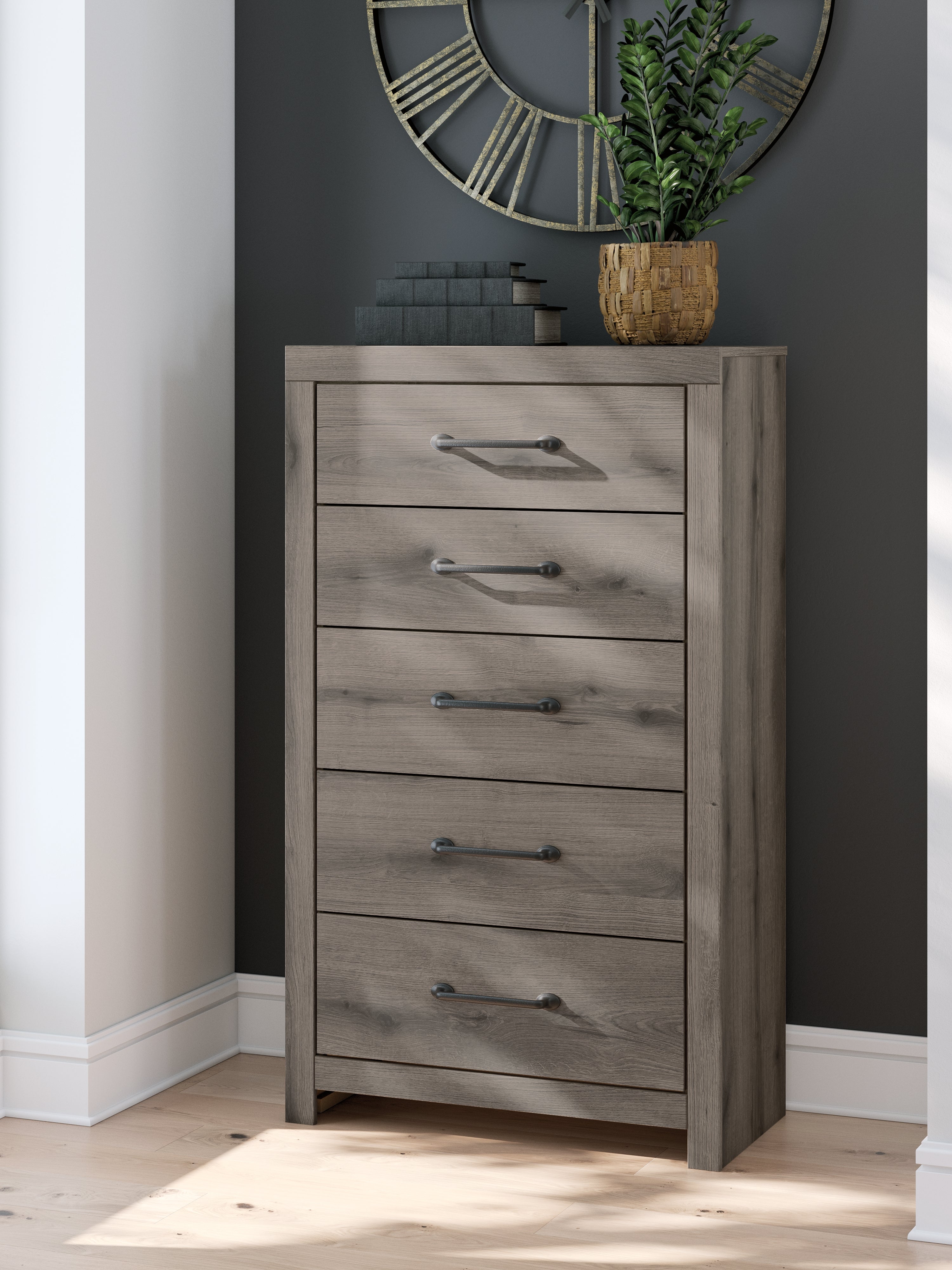Hoover Furniture Outlet - Ashley Furniture - Graystorm Chest of Drawers - Five Drawer Chest - PCB2405-46