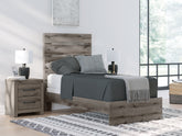 Hoover Furniture Outlet - Ashley Furniture - Graystorm Twin Panel Bed - Twin Panel Bed - PCB2405B12