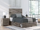 Hoover Furniture Outlet - Ashley Furniture - Graystorm Full Panel Bed with Storage - Full Panel Bed with Storage - PCB2405B17