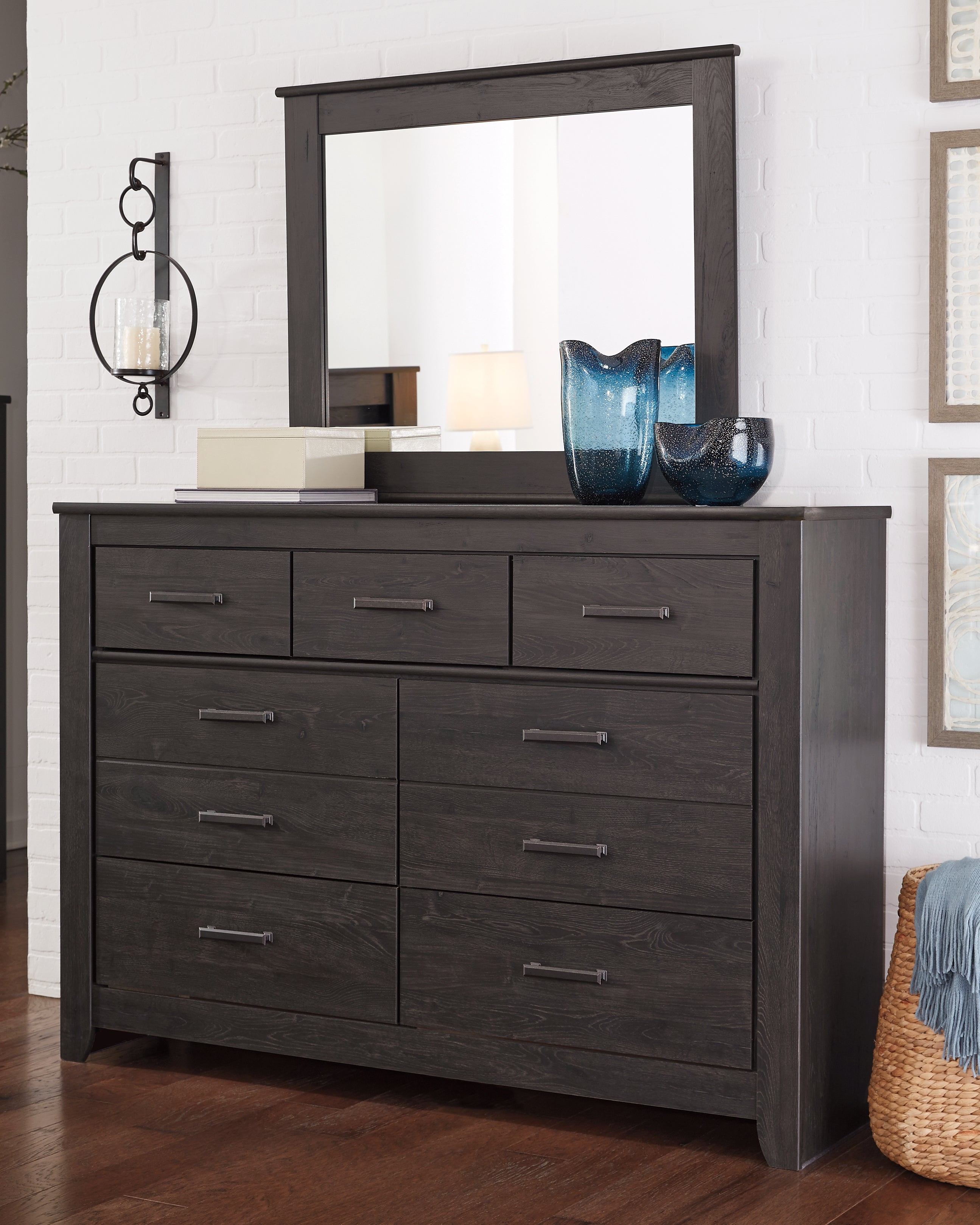 Hoover Furniture Outlet - Ashley Furniture - Brinxton Dresser and Mirror - Dresser and Mirror - B249B1