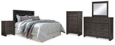 Hoover Furniture Outlet - Ashley Furniture - Brinxton King Panel Headboard, Dresser, Mirror, Chest and 2 Nightstands - King Panel Headboard, Dresser, Mirror, Chest and 2 Nightstands - B249B15