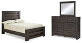 Hoover Furniture Outlet - Ashley Furniture - Brinxton Full Panel Bed, Dresser and Mirror - Full Panel Bed, Dresser and Mirror - B249B6