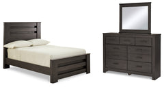 Hoover Furniture Outlet - Ashley Furniture - Brinxton Full Panel Bed, Dresser and Mirror - Full Panel Bed, Dresser and Mirror - B249B6