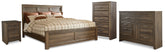 Hoover Furniture Outlet - Ashley Furniture - Juararo California King Panel Bed, Dresser, Chest and Nightstand - California King Panel Bed, Dresser, Chest and Nightstand - B251B46