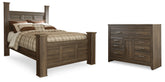 Hoover Furniture Outlet - Ashley Furniture - Juararo Queen Poster Bed and Dresser - Queen Poster Bed and Dresser - B251B36