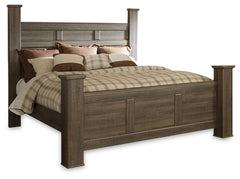 Juararo California King Poster Bed, Dresser and 2 Nightstands