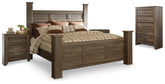 Hoover Furniture Outlet - Ashley Furniture - Juararo King Poster Bed, Chest and 2 Nightstands - King Poster Bed, Chest and 2 Nightstands - B251B33