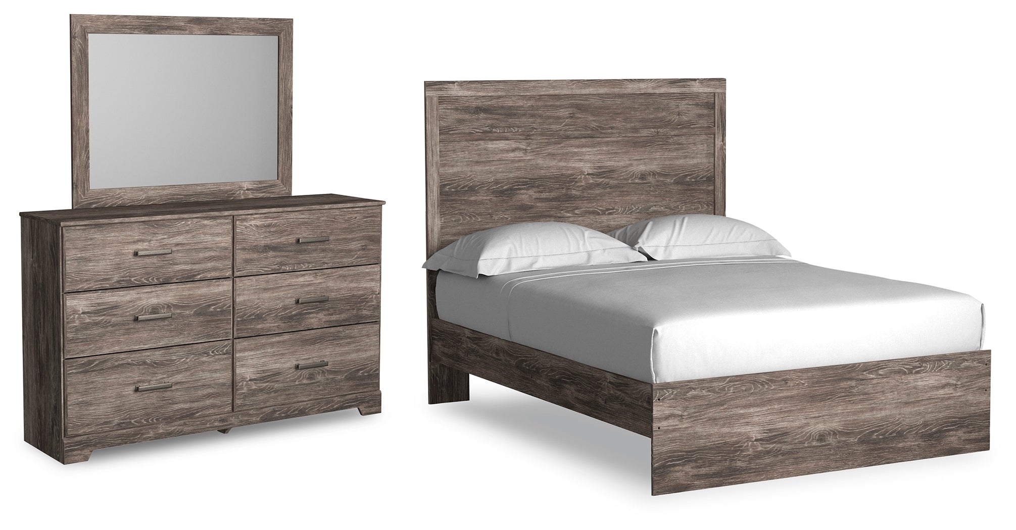 Hoover Furniture Outlet - Ashley Furniture - Ralinksi Full Panel Bed, Dresser and Mirror - Full Panel Bed, Dresser and Mirror - B2587B5