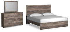 Hoover Furniture Outlet - Ashley Furniture - Ralinksi King Panel Bed, Dresser and Mirror - King Panel Bed, Dresser and Mirror - B2587B13