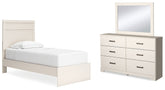 Hoover Furniture Outlet - Ashley Furniture - Stelsie Twin Panel Bed, Dresser and Mirror - Twin Panel Bed, Dresser and Mirror - B2588B13