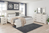 Hoover Furniture Outlet - Ashley Furniture - Stelsie King Panel Bed with Dresser, Mirror and Nightstand - King Panel Bed with Dresser, Mirror and Nightstand - B2588B8