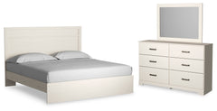 Hoover Furniture Outlet - Ashley Furniture - Stelsie King Panel Bed, Dresser and Mirror - King Panel Bed, Dresser and Mirror - B2588B14