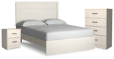 Hoover Furniture Outlet - Ashley Furniture - Stelsie Queen Panel Bed, Chest and Nightstand - Queen Panel Bed, Chest and Nightstand - B2588B16