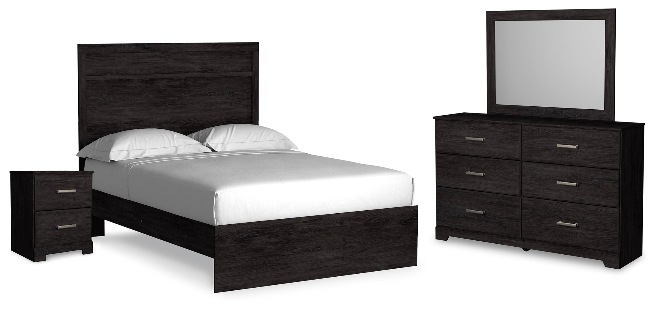 Hoover Furniture Outlet - Ashley Furniture - Belachime Full Panel Bed, Dresser, Mirror and Nightstand - Full Panel Bed, Dresser, Mirror and Nightstand - B2589B18