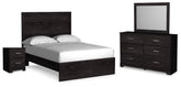 Hoover Furniture Outlet - Ashley Furniture - Belachime Full Panel Bed, Dresser, Mirror and Nightstand - Full Panel Bed, Dresser, Mirror and Nightstand - B2589B18