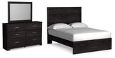 Hoover Furniture Outlet - Ashley Furniture - Belachime Full Panel Bed, Dresser and Mirror - Full Panel Bed, Dresser and Mirror - B2589B6