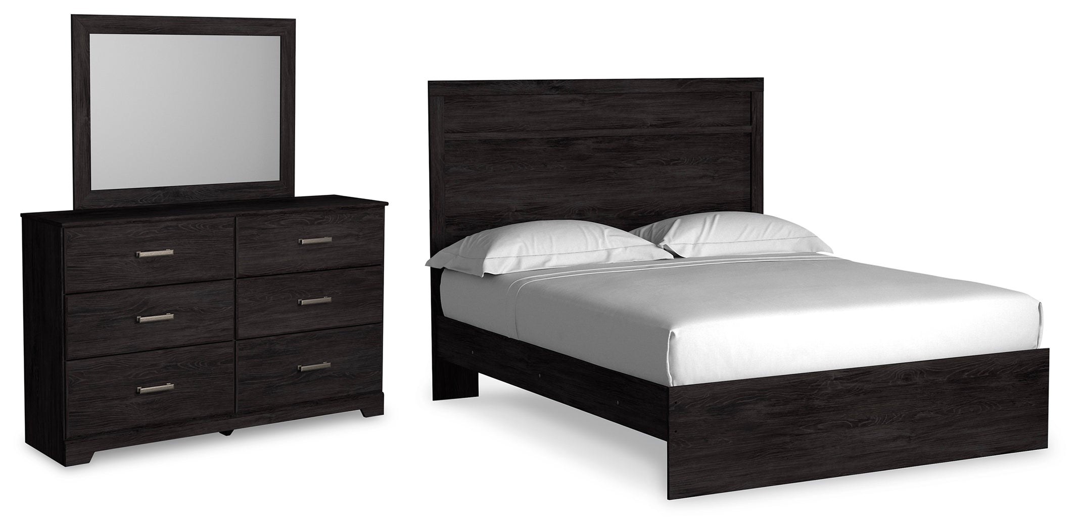 Hoover Furniture Outlet - Ashley Furniture - Belachime Queen Panel Bed, Dresser and Mirror - Queen Panel Bed, Dresser and Mirror - B2589B3