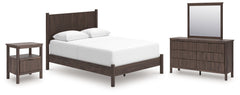 Hoover Furniture Outlet - Ashley Furniture - Pamytta Queen Panel Bed, Dresser, Mirror and Nightstand - Queen Panel Bed, Dresser, Mirror and Nightstand - PCB2614B30