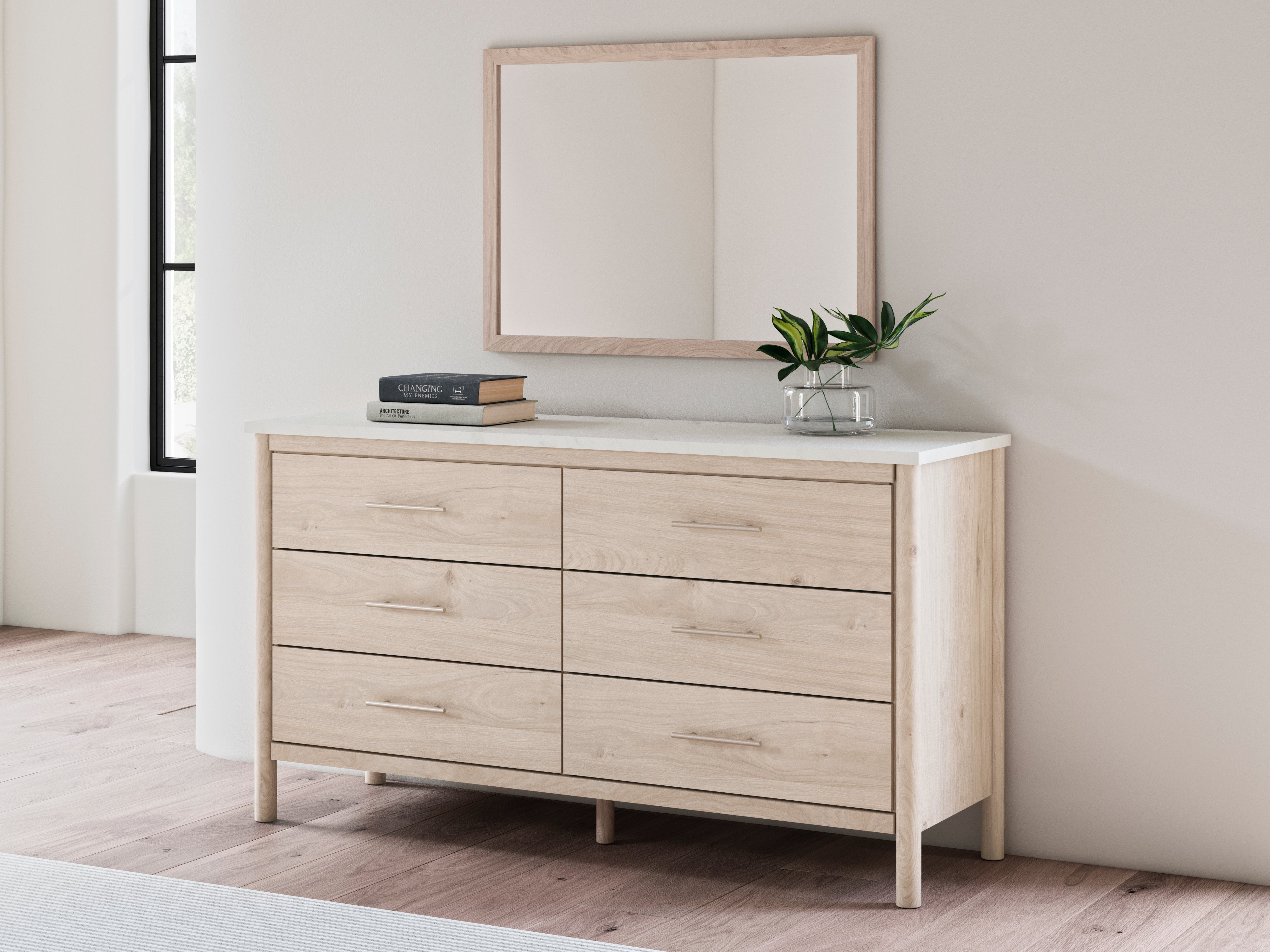 Hoover Furniture Outlet - Ashley Furniture - Cadmori Dresser and Mirror - Dresser and Mirror - B2615B1
