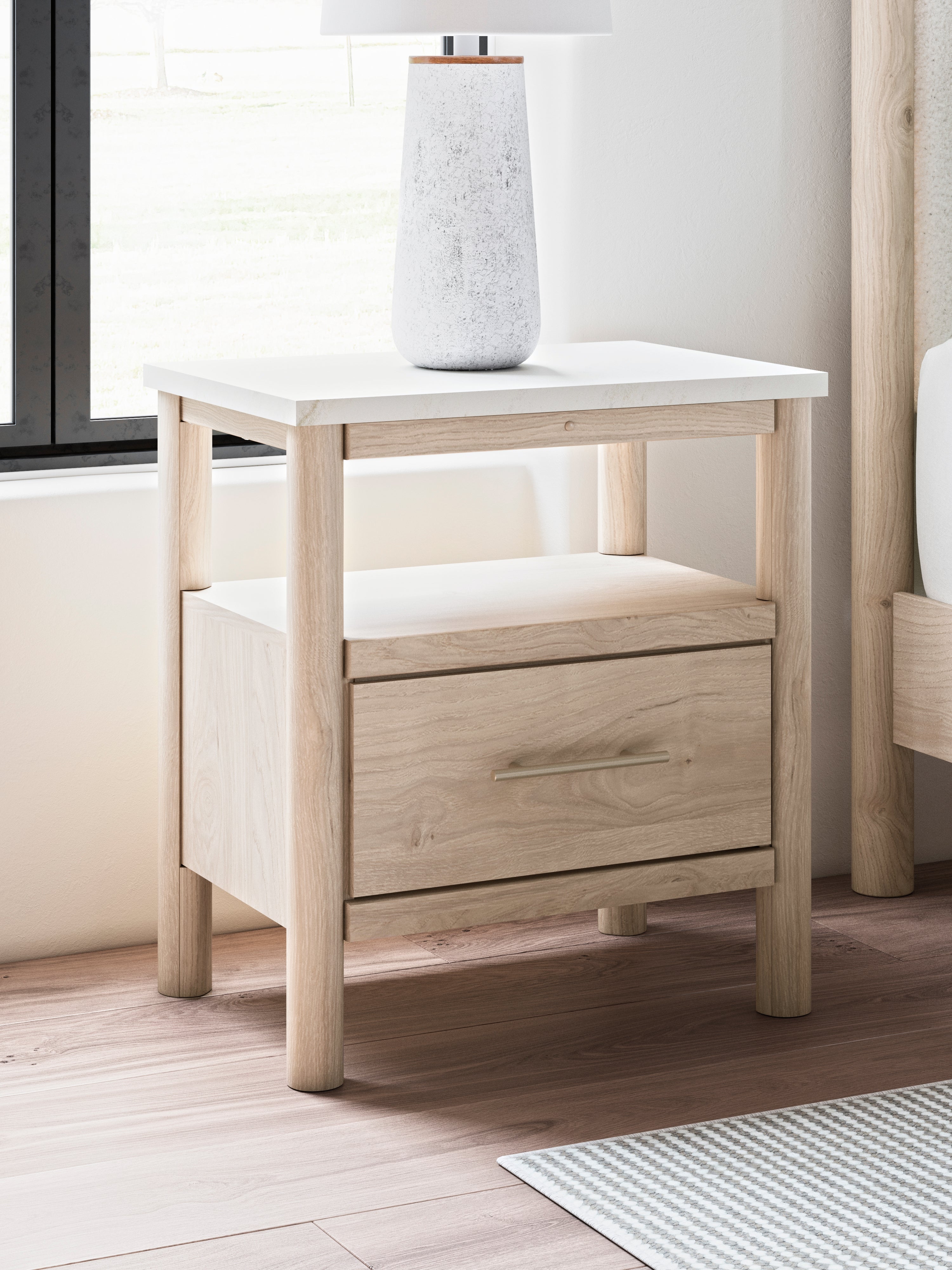 Hoover Furniture Outlet - Ashley Furniture - Cadmori Nightstand - One Drawer Night Stand - B2615-91