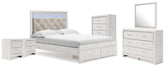 Hoover Furniture Outlet - Ashley Furniture - Altyra Queen Storage Bed, Dresser Mirror, Chest and 2 Nightstands - Queen Storage Bed, Dresser Mirror, Chest and 2 Nightstands - B2640B72