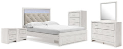 Hoover Furniture Outlet - Ashley Furniture - Altyra Queen Storage Bed, Dresser Mirror, Chest and 2 Nightstands - Queen Storage Bed, Dresser Mirror, Chest and 2 Nightstands - B2640B72